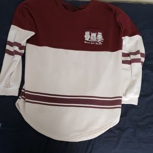 Rue 21 maroon and white tunic top